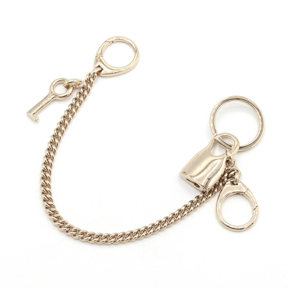 楽天市場】【送料無料】 セリーヌ キーリング ゴールド キーホルダー