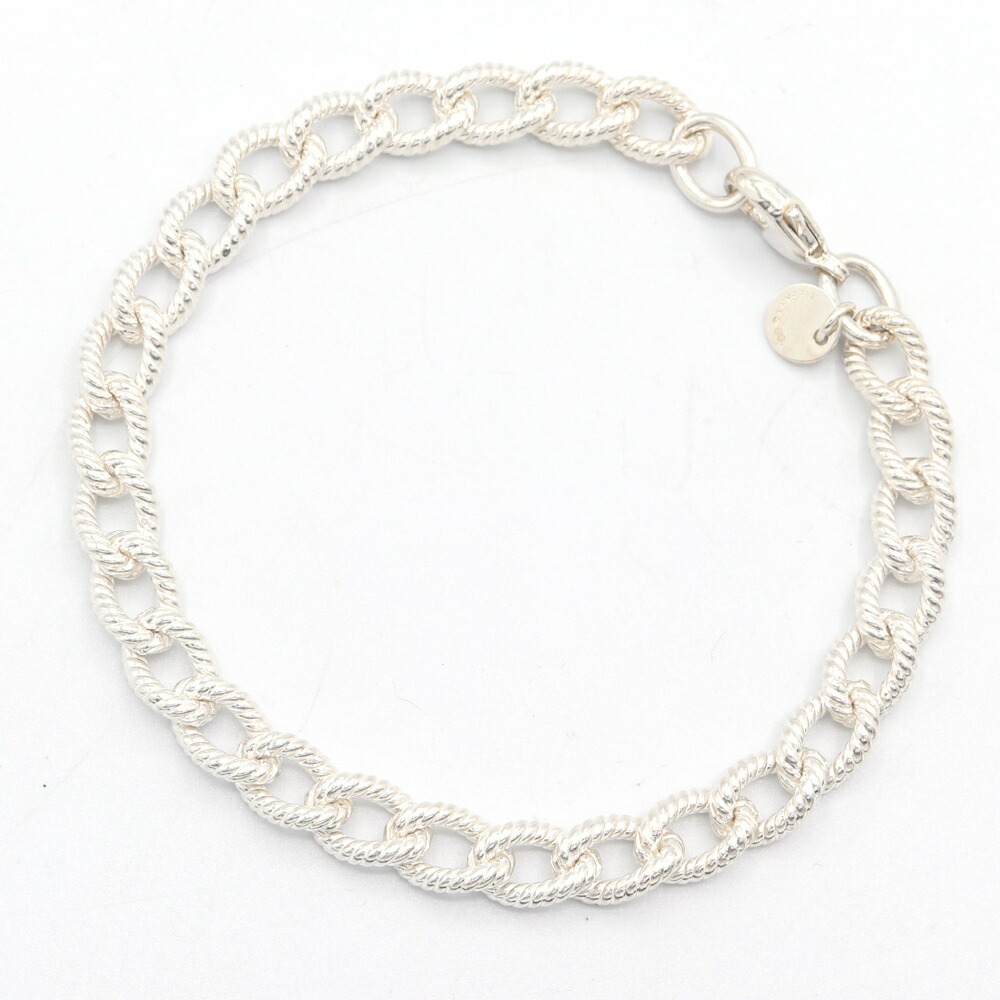 希少★TIFFANY&CO ツイストロープチェーンブレスレット★18K TIFFANY&Co 【超希少】925 K18 ダブルチェーンツイストロープ