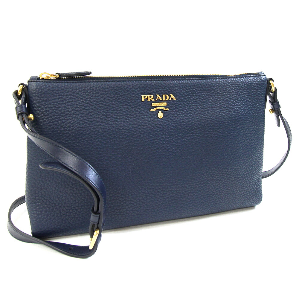 【中古】 プラダ ショルダーバッグ 1BH050 ネイビー レザー 中古 斜め掛け クロスボディ ロゴ レディース PRADA | バッグ カバン ブランド ブランドバッグ 鞄 ショルダーバック 肩掛けバッグ 肩掛け ショルダー レディースバッグ 斜め掛けバッグ 肩掛けバック 斜め掛けバック｜夢市場プレミア