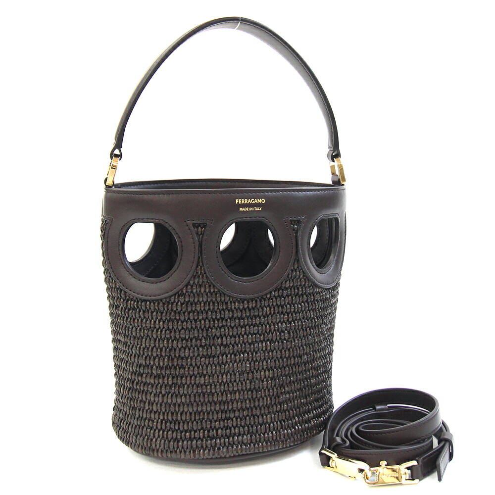 楽天市場】フェラガモ 2WAYバッグ ガンチーニ ボックスカーフレザー