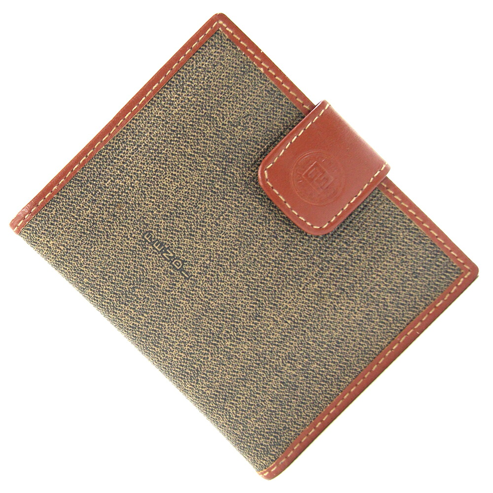 フェンディ カードケース ブラウン PVC レザー 中古 カード入れ パスケース オールド ヴィンテージ レディース FENDI
