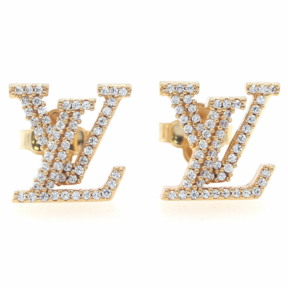 【中古】 ルイヴィトン ピアス LV アイコニック ストラス M00609 ゴールド メタル 中古 イヤー アクセサリー LVロゴ レディース LOUIS VUITTON | ルイ・ヴィトン ヴィトン ルイビトン ビトン lv LOUISVUITTON ブランド ヴィトンピアス アクセ スタッズ キラキラ ブランドロゴ