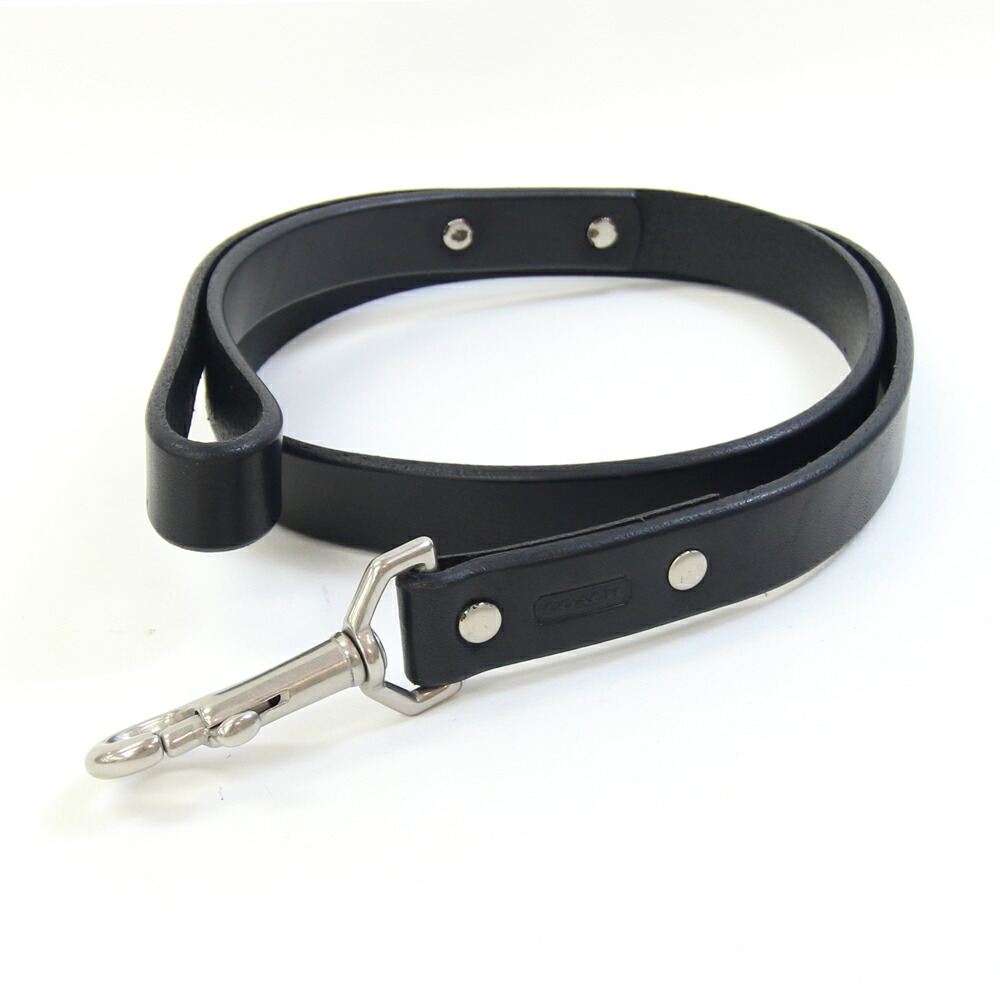 コーチ ドッグリード 4562 ブラック レザー 中古 首輪 犬用 ペット用品 COACH