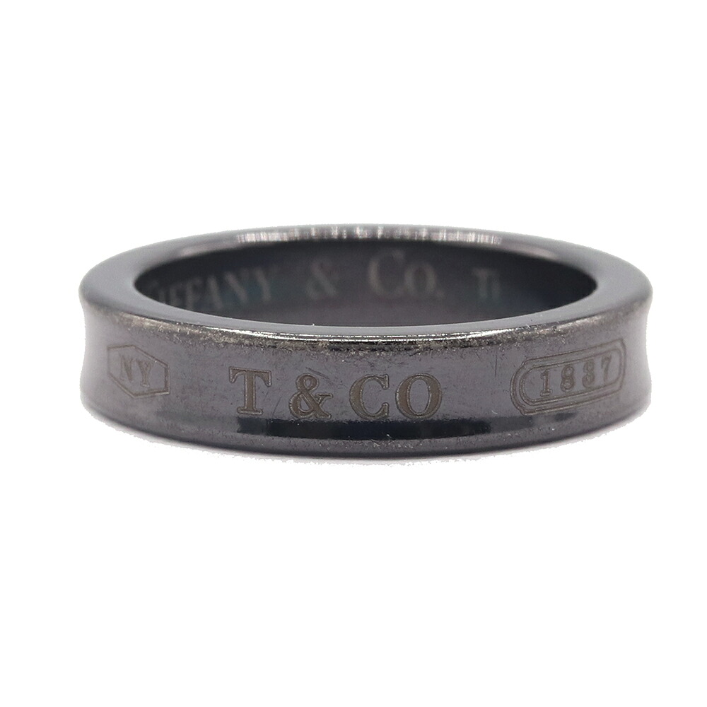 【中古】 ティファニー リング 1837 ナローリング ブラック チタン 中古 指輪 アクセサリー レディース 女性 TIFFANY＆CO | TIFFANY ブランド アクセサリーブランド ヴィンテージ ビンテージ 中古指輪 アクセサリー指輪 アクセ チタンリング ブラックリング ビンテージリング｜夢市場プレミア
