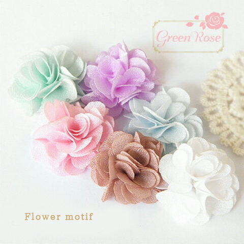 楽天市場】バラモチーフ 全7色 10個 花 フラワー ファブリック