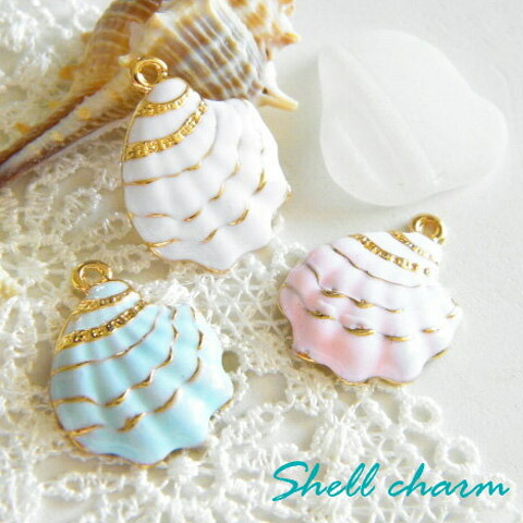楽天市場】二枚貝 チャーム 10個 貝 シェル 生き物 夏 海 アクセサリー