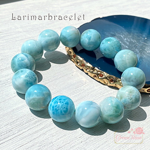 楽天市場】AAAAラリマー ブレスレット 14mm ドミニカ 高品質 天然石