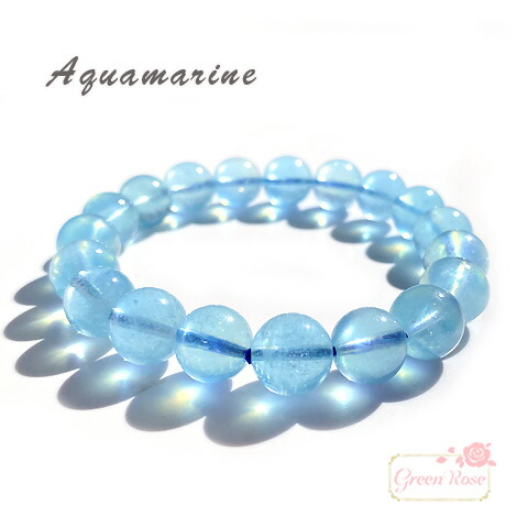 楽天市場】アクアマリン 天然石 ブレスレット パワーストーン 開運 母