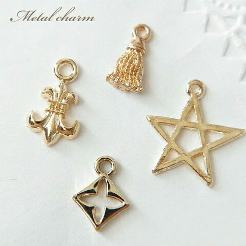 両面 カラー 星チャーム コネクター  10個 両面 カラー 星チャーム コネクター 10個 お星さま 10個セットｰ