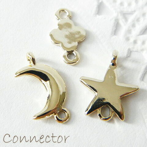 楽天市場】金属チャーム コネクター リング・スター 10個 梨地 星