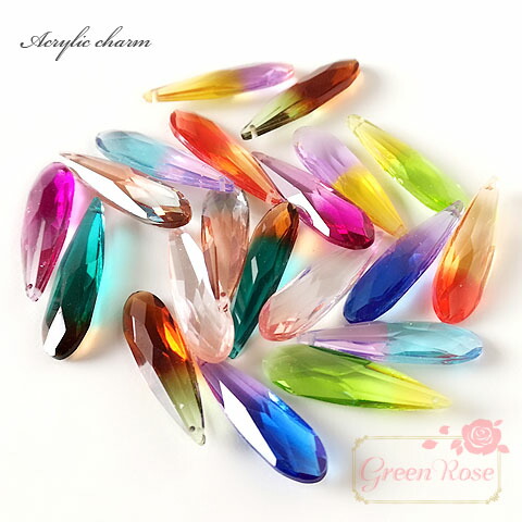 楽天市場】アクリルダイヤチャーム ひし形 バイカラー 全5色 10