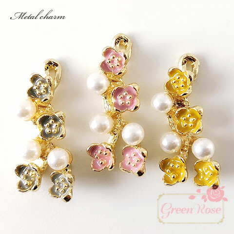 楽天市場】金属コネクター 5弁花 全4色 4個 メタル フラワー チャーム