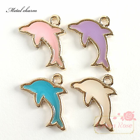 楽天市場】金属カラーチャーム イルカ ドルフィン 2個 海 マリン 夏