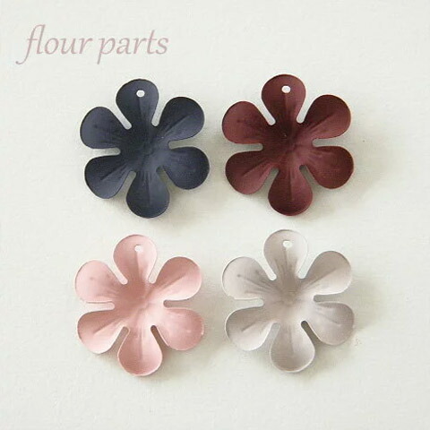 楽天市場】パール付フラワーパーツ 5弁花 10個 メタル マット