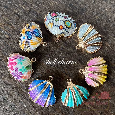 楽天市場】貝殻 シェル 渦巻き チャーム 夏 マリン 海 サマー 夏休み 4