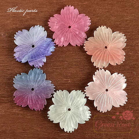 ハンドメイド  桜 桜色ではなくブルーで ハンドメイド 桜 桜色ではなくブルーで ハンドメイド 桜 桜色