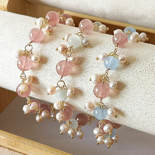 楽天市場】ローズクォーツ ブレスレット 6mm 天然石 パワーストーン