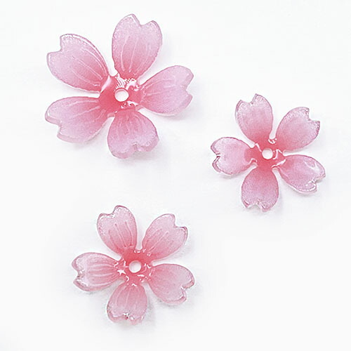 楽天市場】桜 パーツ ピンク 全4タイプ 6個 5弁花 さくら サクラ