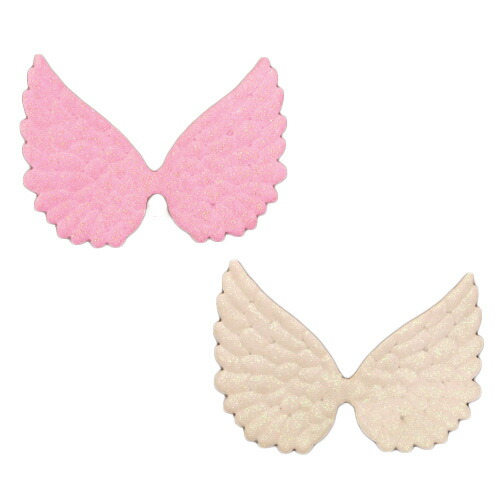 楽天市場】天使の羽根 モチーフ ホワイト ピンク 10個 motif463