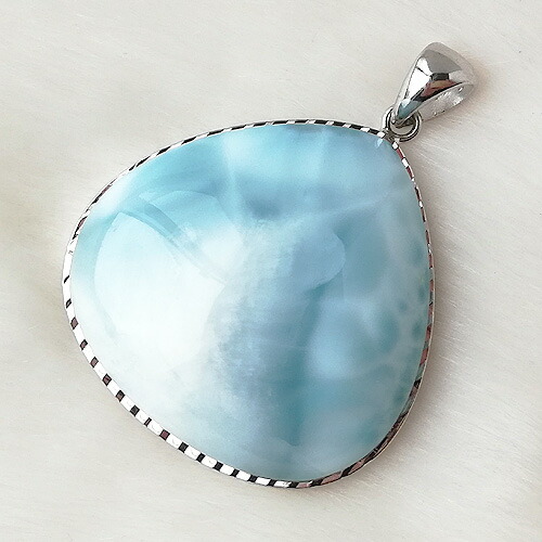 ラリマー ペンダントトップ しずく 約41×38mm 1個 lpt-72 GreenRoseYumi