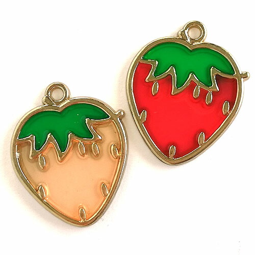 楽天市場】チャーム イチゴ アクリル クリア グリッター いちご 苺