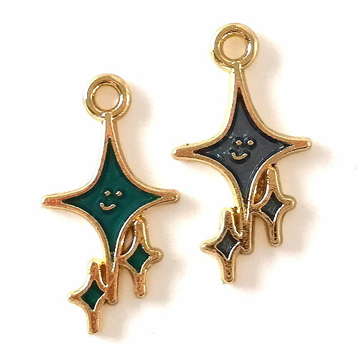 楽天市場】四芒星 チャーム 石座 ゴールド シルバー 全2種 10個 スター