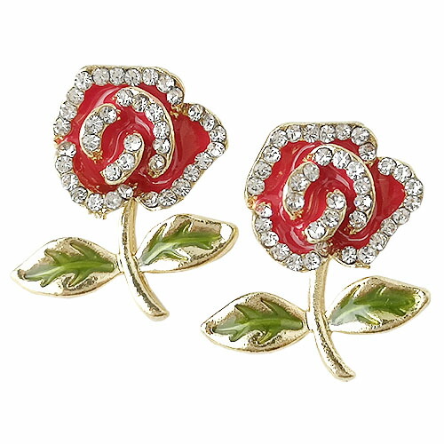 楽天市場】絵画風チャーム 全2色 4個 額縁 フレーム バラ 一輪花 エポ