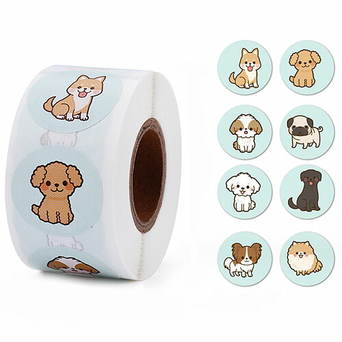 ロールシール　7本set 楽天市場】動物 どうぶつ アニマル 全身 ステッカー ロール シール 約