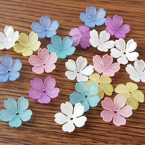 楽天市場】桜 パーツ ピンク 全4タイプ 6個 5弁花 さくら サクラ