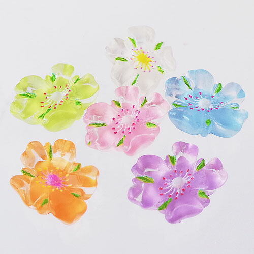 楽天市場】クリアカラー フラワーパーツ 全8色100g プラスチック