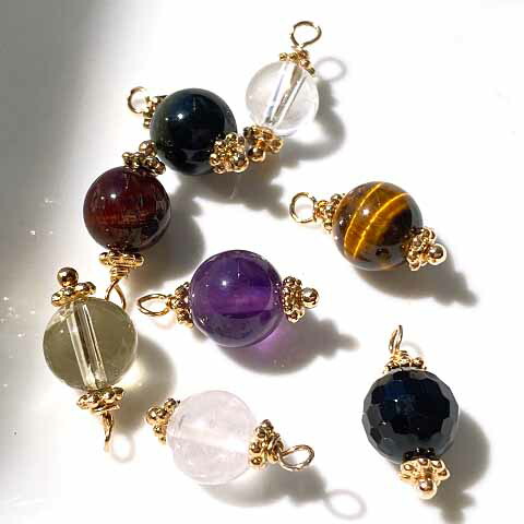 パワーストーンチャームセット 5個 パワーストーンチャームセット 5個 天然石・フラワーチャーム 他7個