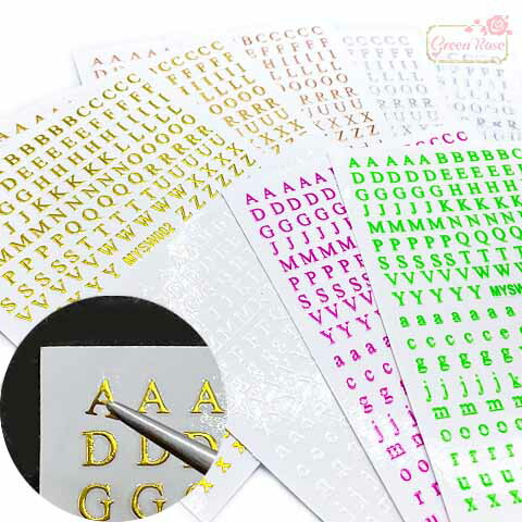 楽天市場】アルファベット ゴールド 英字 シール ステッカー