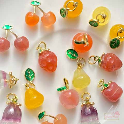 楽天市場】立体フルーツチャーム プラスチック 全7種 4個