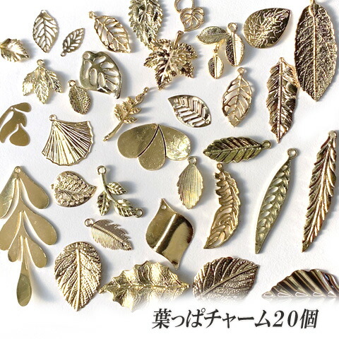 楽天市場】秋 チャーム セット 葉っぱ 木の実 どんぐり キノコ