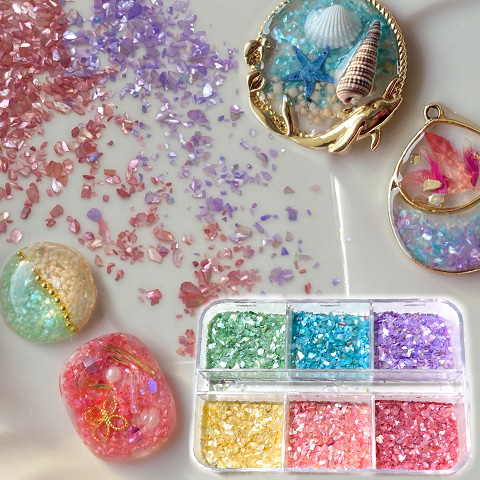 レジンパーツ 楽天市場】レジン 封入 パーツ 素材 偏光 オーロラ ホイル