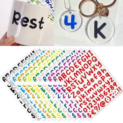 楽天市場】アルファベット ゴールド 英字 シール ステッカー