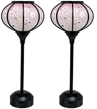 蓄電池式ＬＥＤ雪洞 ＬＥＤ コードレス 「しだれ桜」ピンクボカシ ２９糎 ぼんぼり ひな人形用 雛物の具 ともし火 雛人形 雛祝い事 お雛様 パウダーコンパクト
