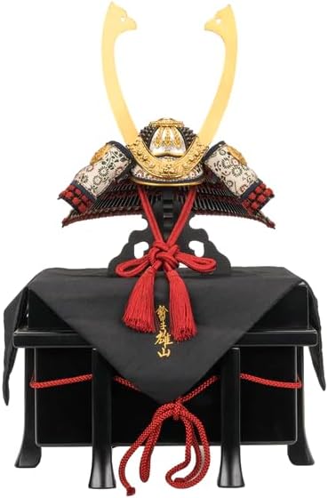 【またの日さし出し相応う】 兜飾りつけ 奉納 暁 茜糸威 1/4規摸 鈴甲子 雄山12号 雄山作 兜単品 五月あやつり人形 兜 単品 櫃飾りつけ パウダーコンパクト 今めかしい