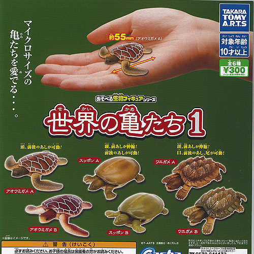 亀　フィギュア　ガチャ　バンダイ　ミルキーカラー　赤目 楽天市場】あそべる 生物フィギュア シリーズ 世界の亀たち 2 全