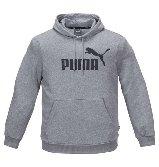 大きいサイズ メンズ PUMA エッセンシャル ビッグロゴ プル パーカー ミディアムヘザーグレー 1278-3203-1 2XL 3XL 4XL 1012783203-1-2.jpg