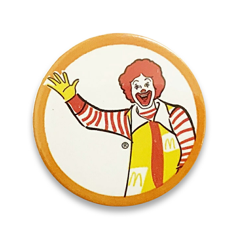 値下げ80sレアヴィンテージマクドナルド　缶バッジ ビンテージ McDonald'sマクドナルド Mac Tonight 缶バッジ