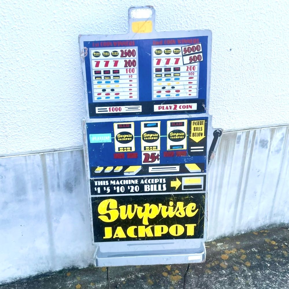 スロットマシン 木製看板 JACKPOT / ヴィンテージ メタルサイン USA カジノ サイン ガレージ アメリカン雑貨|アメリカンガレージライフCHOPPERS