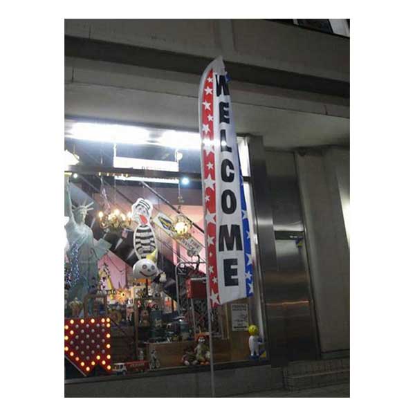 WELCOME フラッグ バナー のぼり 店舗用 サイン 看板 ショップ ガレージ アメリカン雑貨|アメリカンガレージライフCHOPPERS