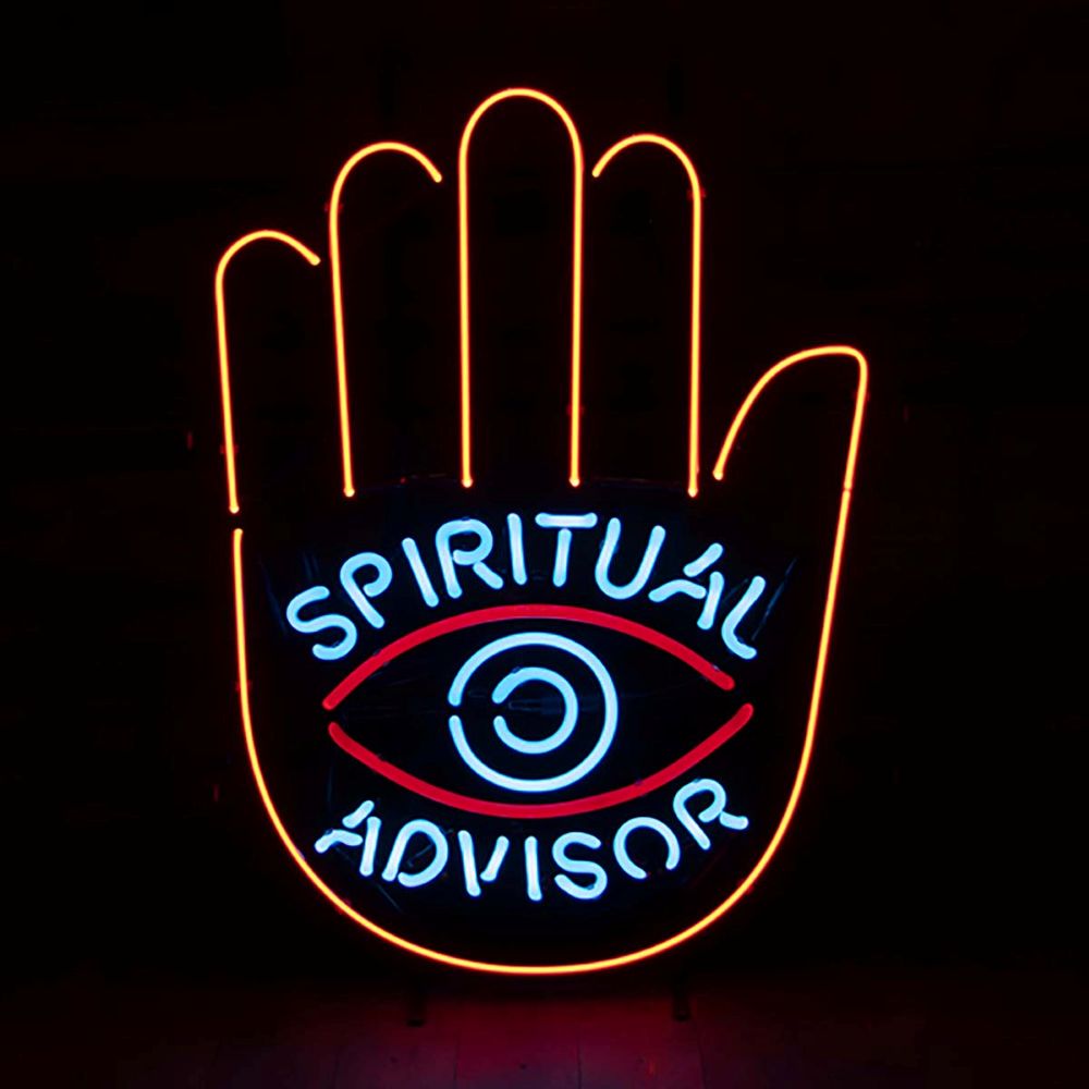 SPIRITUAL ネオンサイン ネオンライト / 看板 ハンド メッセージ インテリア 癒し アメリカ雑貨 ガレージ USA