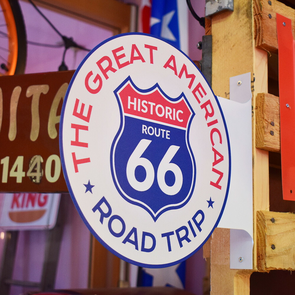 楽天市場】ルート66 ダメージ風ロードサイン看板 アメリカン雑貨