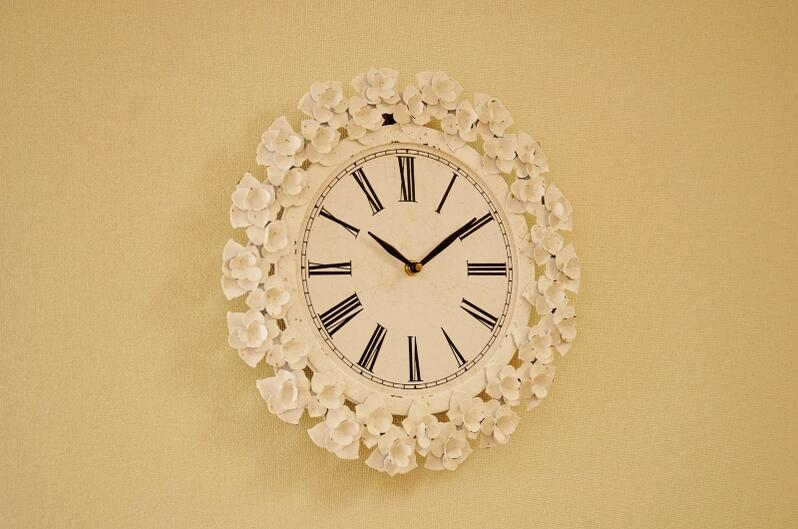 楽天市場】時計 シルバーリム ウォール クロック 壁掛け時計