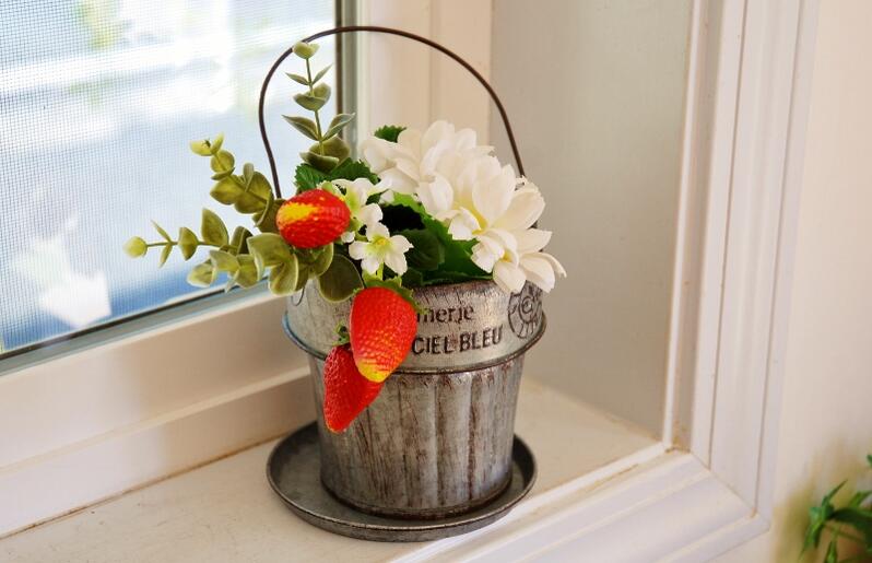 楽天市場】ブリキ缶 ミニブリキプランター カラフル4色セット