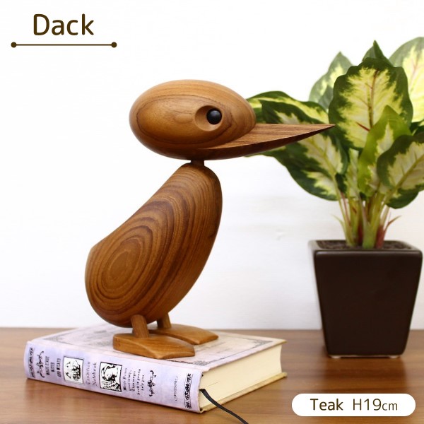 木製オブジェ [ ダック ] アヒル 鳥 北欧 インテリア 置物 木製玩具 おしゃれ チーク 大人可愛い 雑貨 ハンス・ブリング リプロダクト プレゼント ギフト コレクション 飾り Duck 親あひる 親子 ナチュラル 北欧雑貨 人形 フィギュア