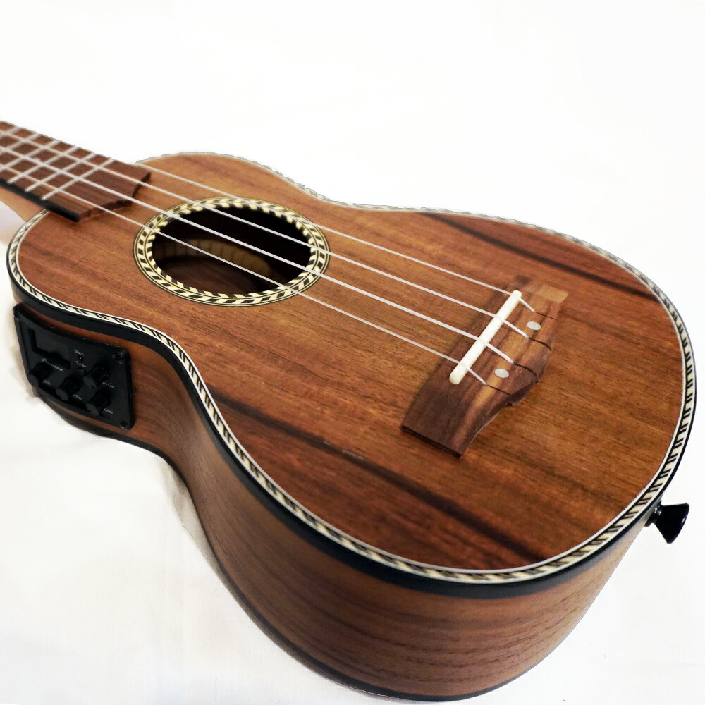 新品即決 Bamboo Ukulele Koa ソプラノウクレレ Bu 21ccq チューナ付きピックアップ ソフトケース付属 メーカー在庫有り W 肌触りがいい Hughsroomlive Com