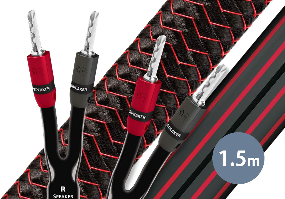 audioquest - RKT33.2/1.5M/B(ROCKET33.2・スピーカーケーブル・1.5m・両端バナナ・シングル・ペア)【メーカー取寄品・納期は確認後ご連絡】